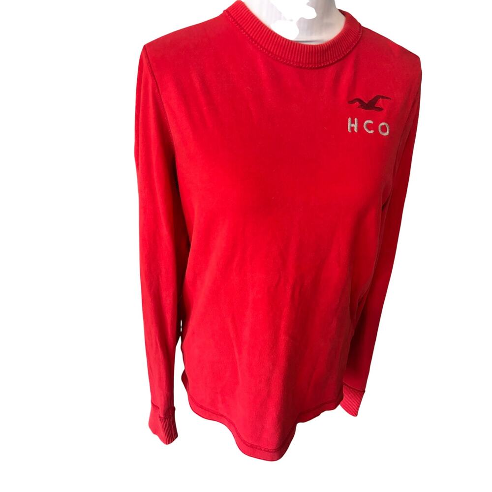 Hollister Red Long Sleeve Top Size M